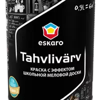 Краска для стен с эффектом школьной доски ESKARO Tahlivarv для писания мелом чёрная 0,9л 