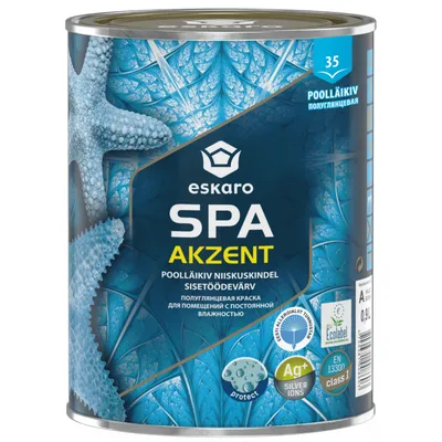 Полуглянцевая влагостойкая краска для стен ESKARO Akzent SPA,