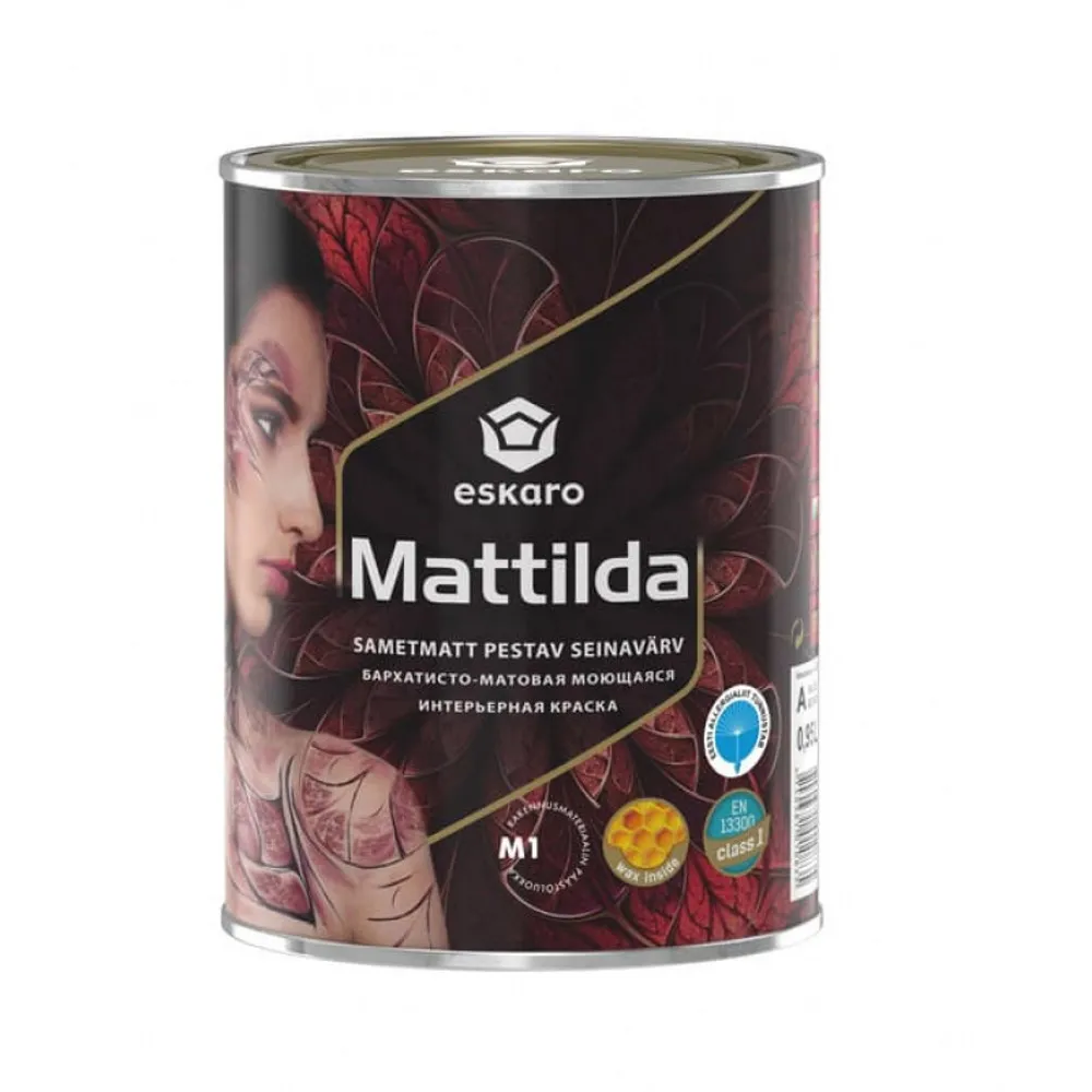 Фарба для стін ESKARO Mattilda оксамитово-матова TR (прозора база) 0,9л 