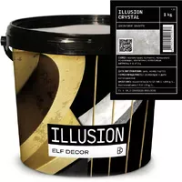 Декоративна ультра-іскриста штукатурка ELF Decor ILLUSION Crystall 1кг 