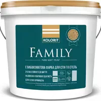 Фарба для стін та стель KOLORIT Family матова біла 4,5л 