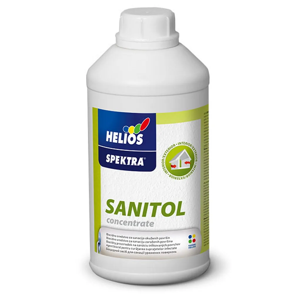 Cредство от плесени и грибка HELIOS SPEKTRA Sanitol концентрат 1:4 на водной основе 1л 