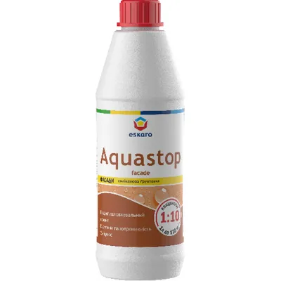 Грунтовка фасадная глубокопроникающая ESKARO AQUASTOP Facade концентрат (1:10) 1л