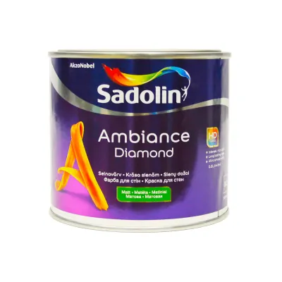 SADOLIN Ambiance Diamond, матова фарба для стін із високою стійкістю до миття