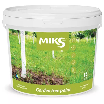 Краска для садовых деревьев и кустов MIKS Color защитная белая 2,5кг