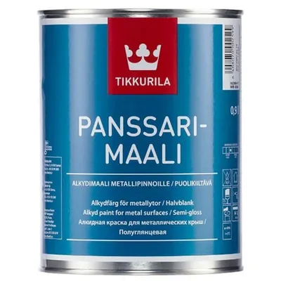 TIKKURILA Panssarimaali, алкидная полуглянцевая краска по металлу с активным антикоррозионным пигментом,