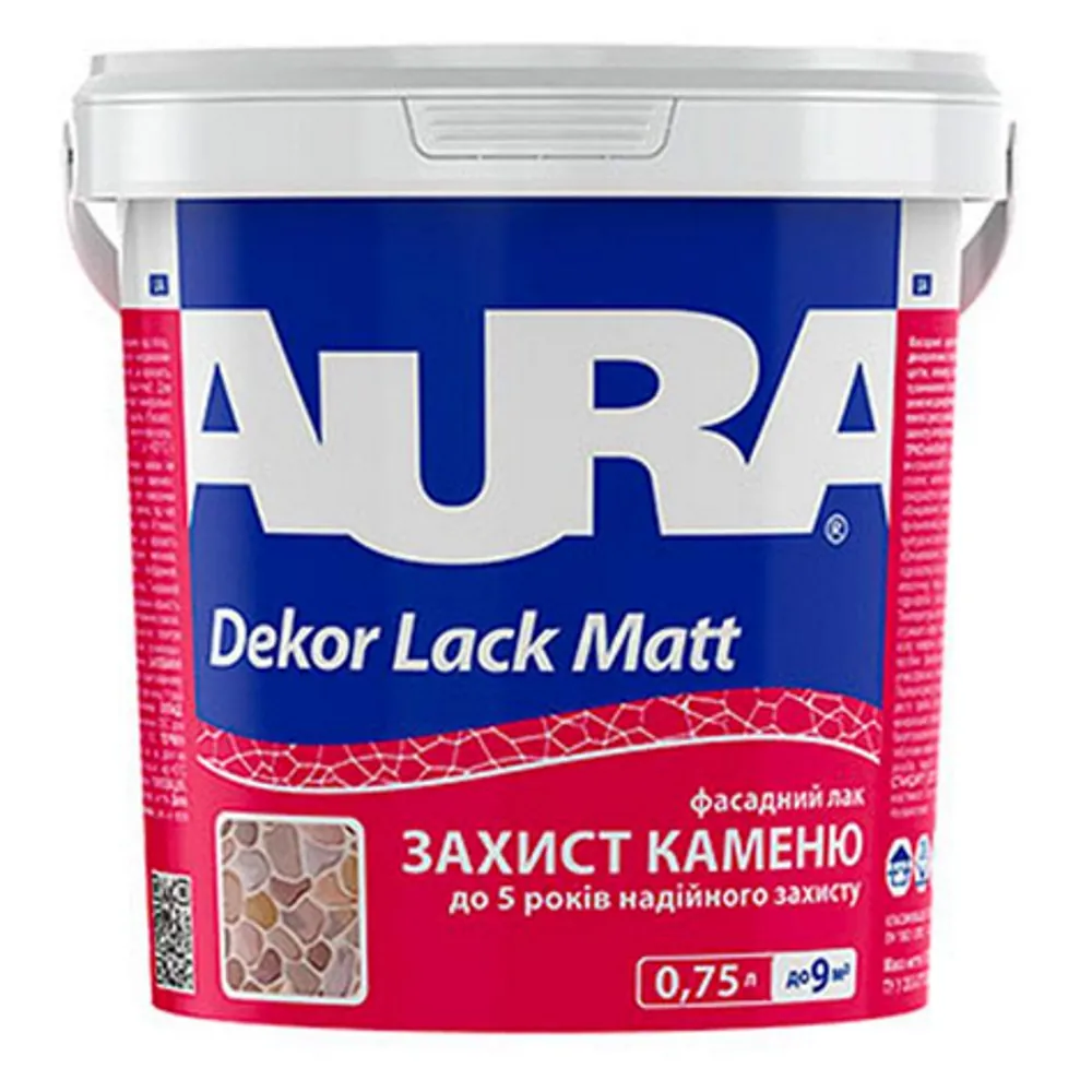 Матовый лак для камня на водной основе AURA Dekor Lack Matt 0,75л 