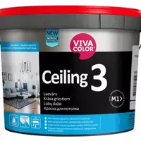 Краска для потолков VIVACOLOR Ceiling 3 белоснежная глубокоматовая, 