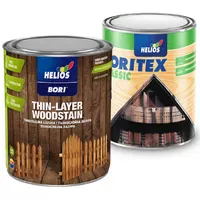 Лазурь для древесины тонкослойная с содержанием масла HELIOS BORI Thin-Layer Wood Stain бесцветная (1) 0,75л  - фото 1