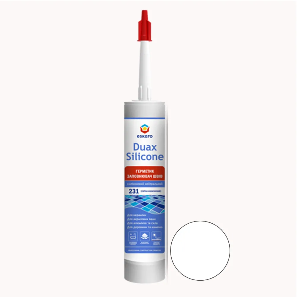 Силиконовый герметик Eskaro Duax Silicone № 100 прозрачный 300 мл 
