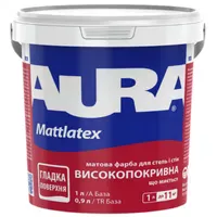 Краска для стен и потолков AURA Mattlatex матовая белая 1л 