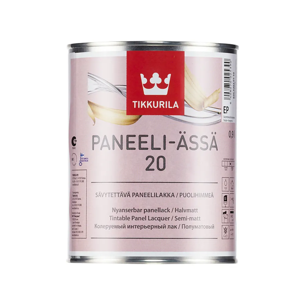 Панельный акриловый лак TIKKURILA Paneeli-Assa 20, полуматовый 