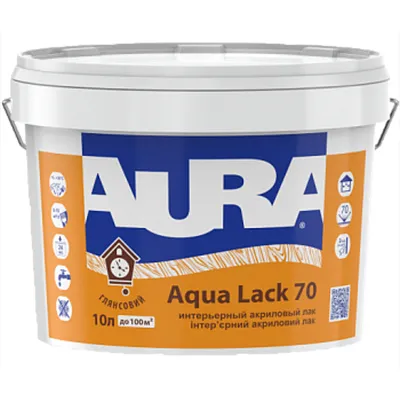 Акриловый панельный лак AURA Aqua Lack 70 глянцевый 10л