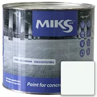Краска для бетонных полов MIKS Color атмосферостойкая белая 2,5кг 