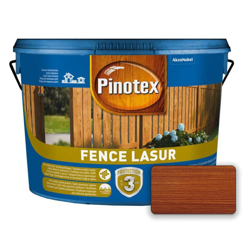 Лазурь для пиленой древесины PINOTEX Fence Lasur махагон 2,5л 