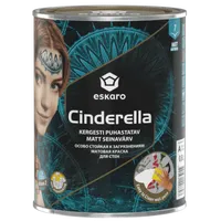 Краска для стен, особо стойкая к мытью ESKARO Cinderella матовая белая 0,9л 