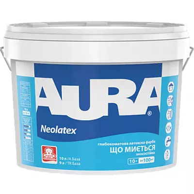 Краска для стен и потолков AURA Neolatex матовая белая 10л