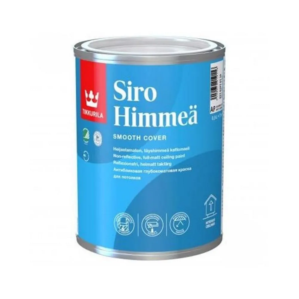 Краска для потолков TIKKURILA Siro Himmea глубокоматовая, 