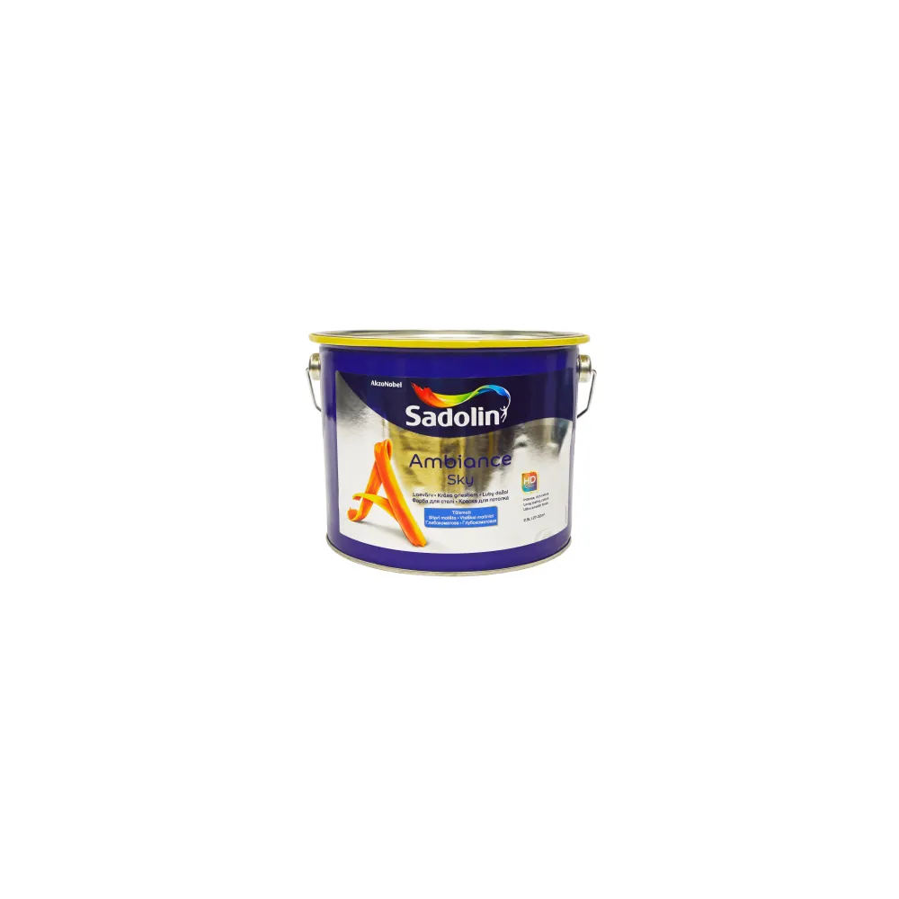 Краска для потолков белоснежная SADOLIN Ambiance Sky глубокоматовая, 