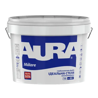 Фарба для стін та стель AURA Malare матова біла 10л