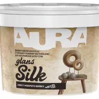 Декоративная перламутровая штукатурка AURA Silk Glans с эффектом мокрого шёлка 1л 