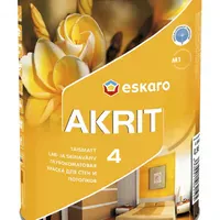 Фарба для стель та стін ESKARO Akrit 4 глибокоматова біла 0,95л 