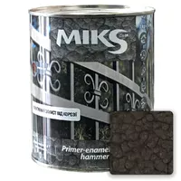 Грунт-эмаль по металлу молоткова антикоррозионная Miks Color 3 в 1 графитовая 0,65кг 