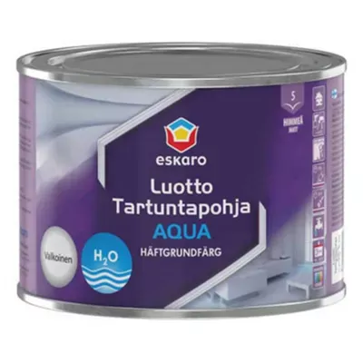 Грунтовочная краска для стекла и керамики ESKARO Luotto Tartuntapohja Aqua белая 0,45л