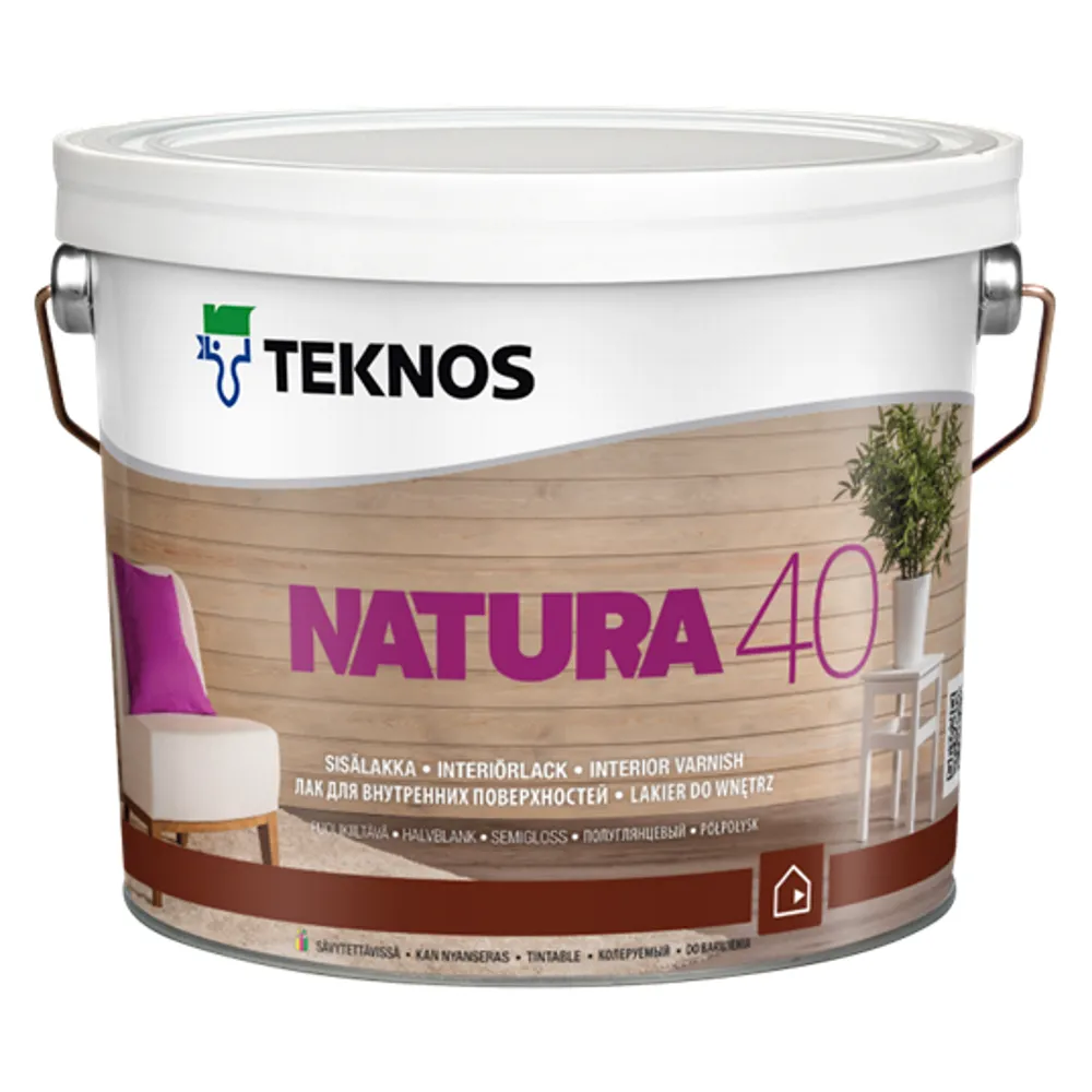 Панельный лак TEKNOS Natura 40 на водной основе полуглянцевый 