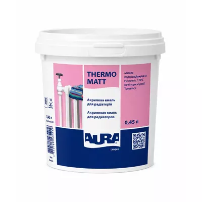 Эмаль для радиаторов AURA Luxpro Thermo Matt матовая белая 0,45л