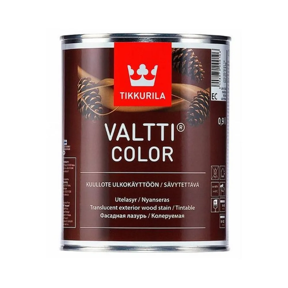 Лазурь для деревини на олійній основі TIKKURILA Valtti Color безколірна (для колорування) 0,9л 