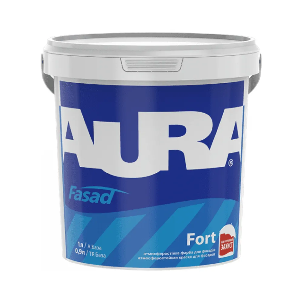 Фарба фасадна силіконмодифікована AURA Fasad Fort біла 1л 