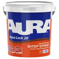 Акриловый панельный лак AURA Aqua Lack 20 полуматовый 1л 